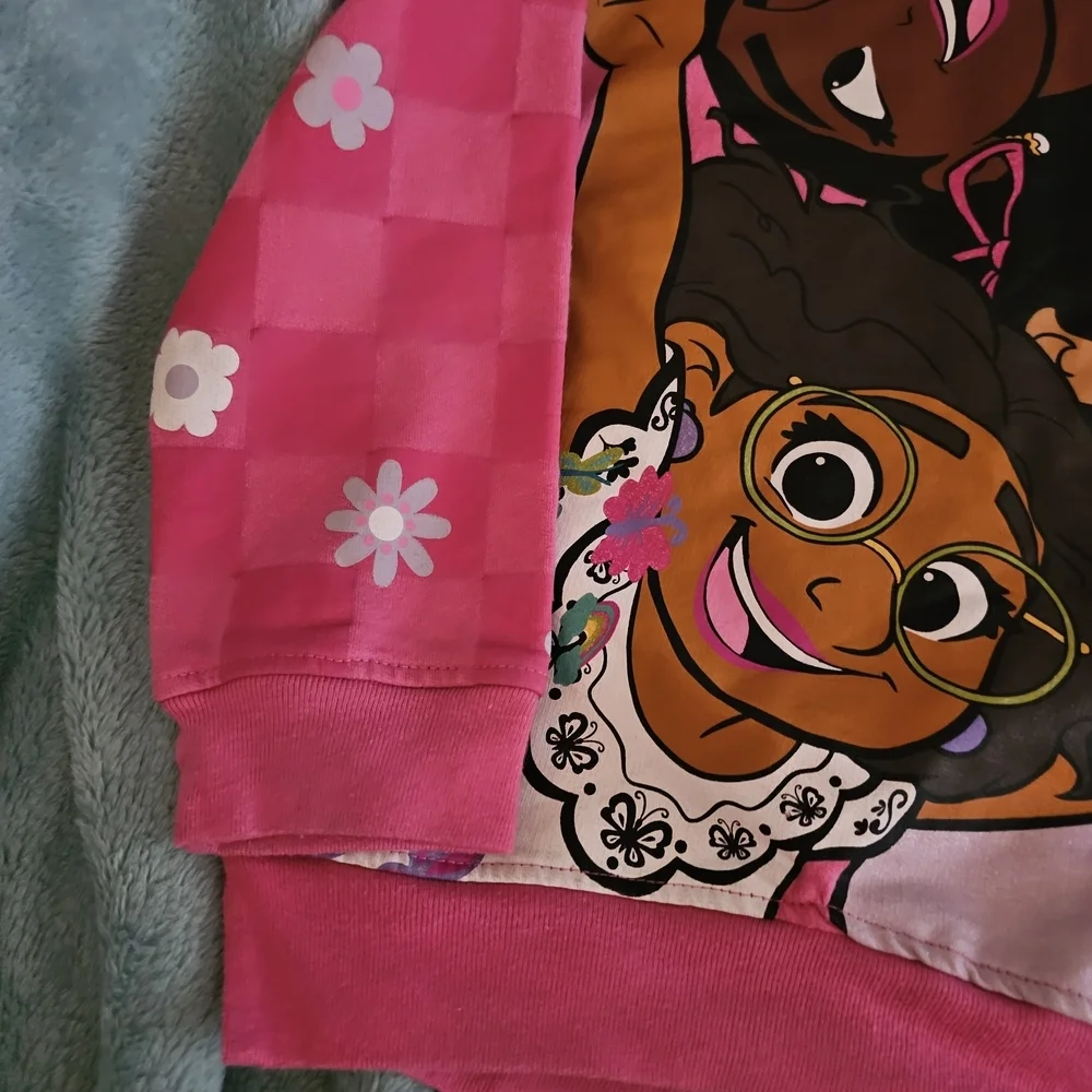 Pink Cartoon Character Sweatshirt with Crew Neck - Picture 5 of 9